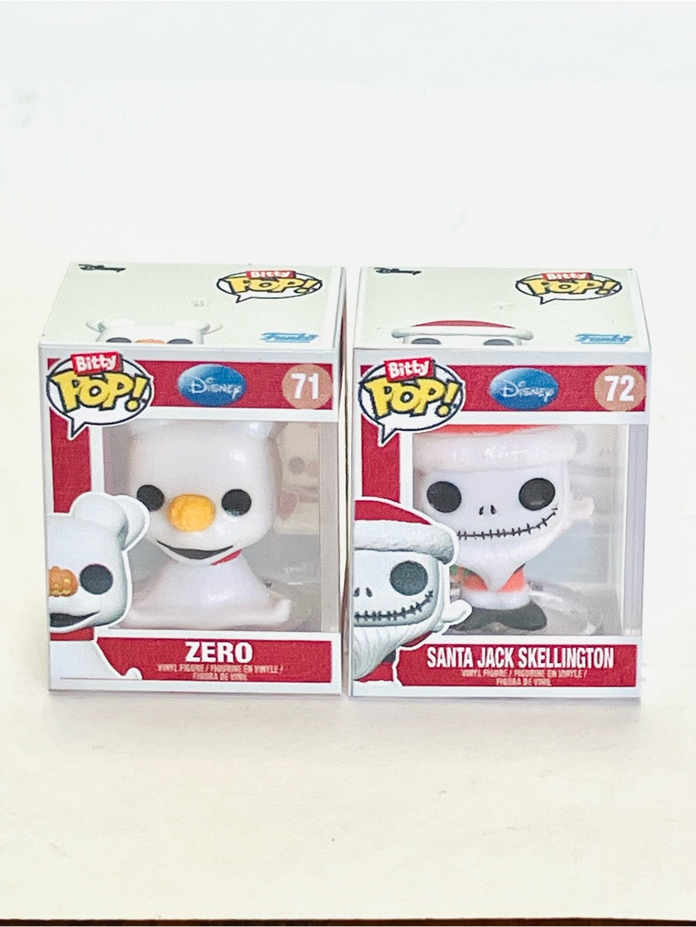Funko Bitty Pop Disney Nightmare Before Christmas Zero & Santa Jack 71/72 New